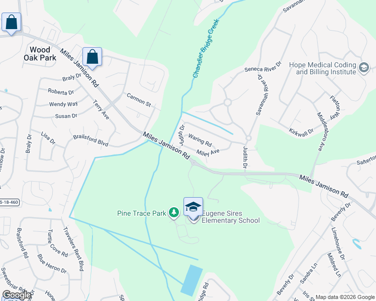 map of restaurants, bars, coffee shops, grocery stores, and more near 112 Miley Avenue in Summerville