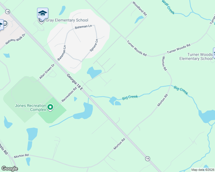 map of restaurants, bars, coffee shops, grocery stores, and more near 806 Holly Ridge Drive in Gray