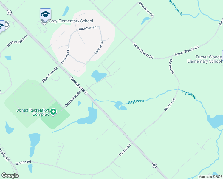 map of restaurants, bars, coffee shops, grocery stores, and more near 806 Holly Ridge Drive in Gray