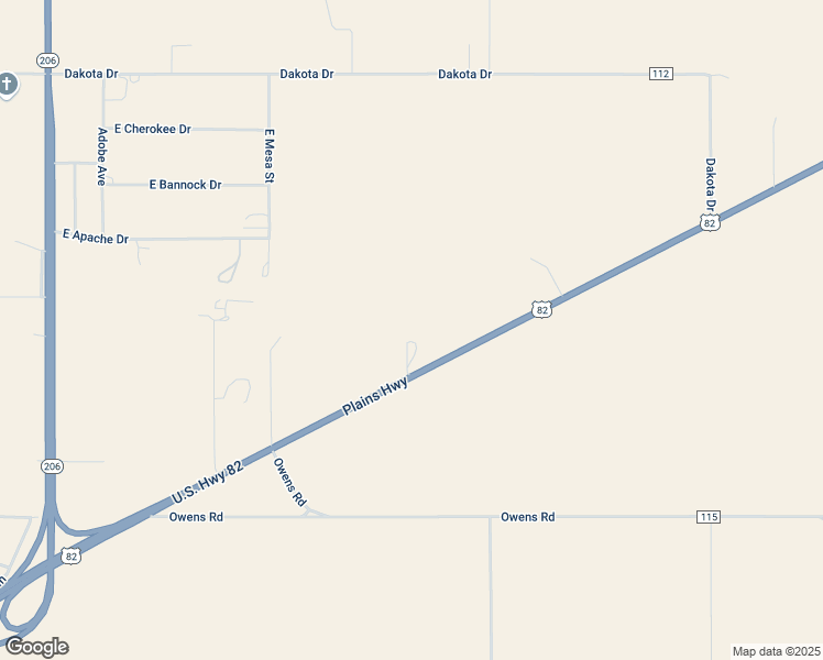 map of restaurants, bars, coffee shops, grocery stores, and more near 3705 Plains Highway in Lovington