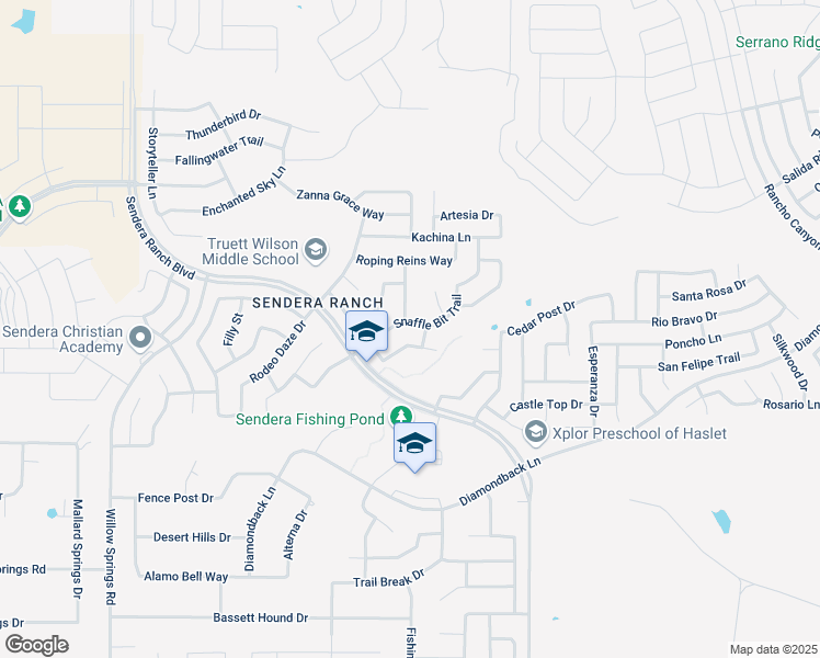 map of restaurants, bars, coffee shops, grocery stores, and more near 14169 Snaffle Bit Trail in Haslet