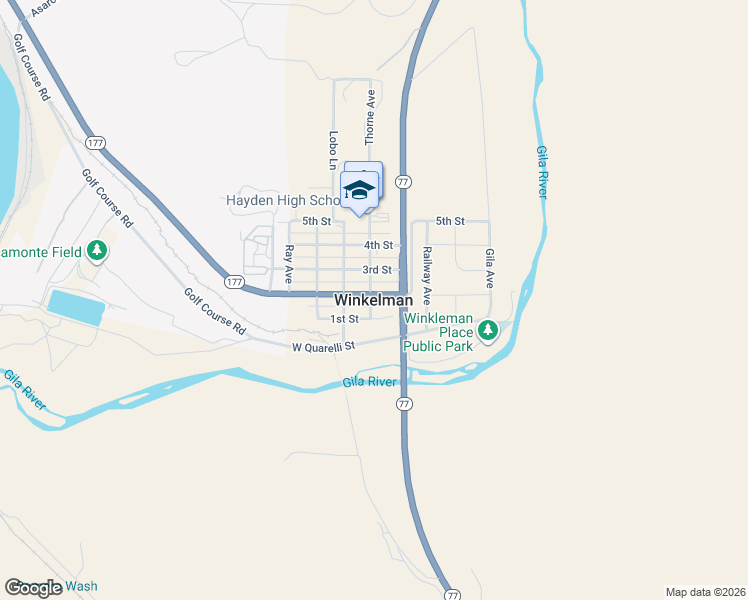 map of restaurants, bars, coffee shops, grocery stores, and more near in Winkelman