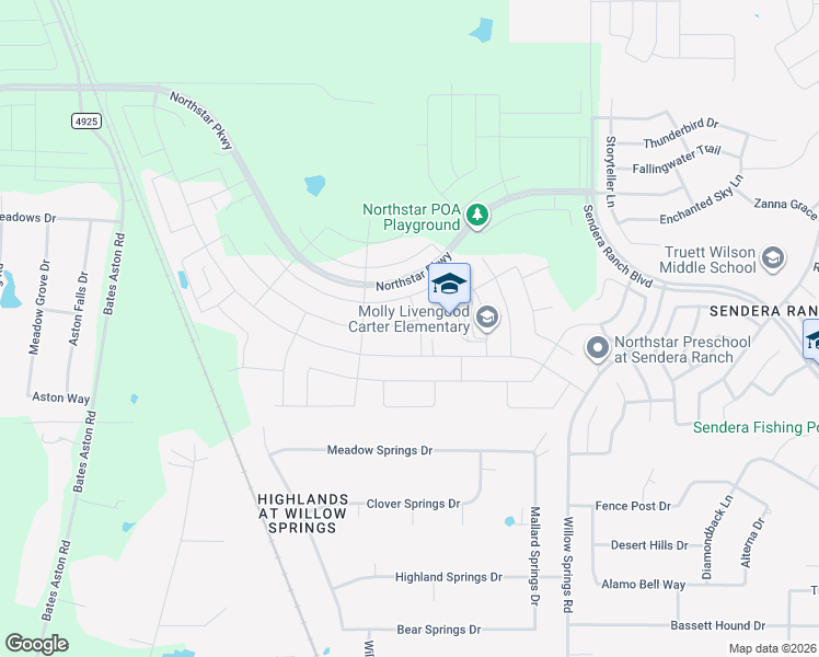 map of restaurants, bars, coffee shops, grocery stores, and more near 2005 Sun Star Drive in Haslet