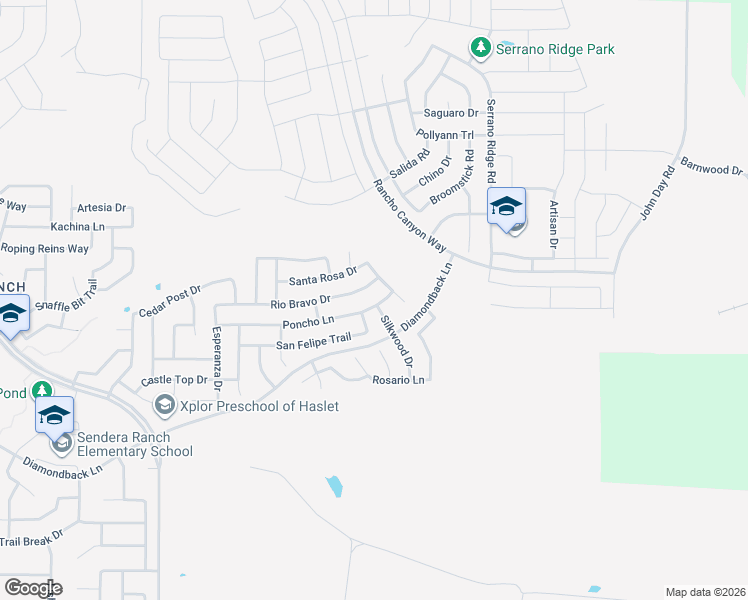 map of restaurants, bars, coffee shops, grocery stores, and more near 616 Poncho Lane in Haslet