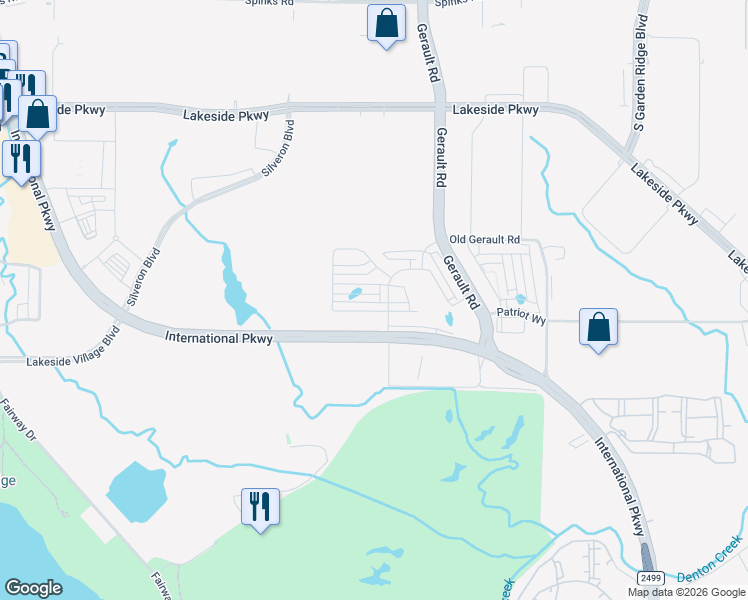map of restaurants, bars, coffee shops, grocery stores, and more near 1258 Casselberry Drive in Flower Mound
