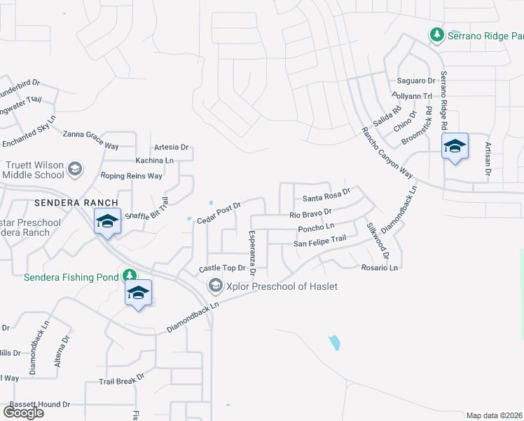 map of restaurants, bars, coffee shops, grocery stores, and more near 924 Rio Bravo Drive in Haslet