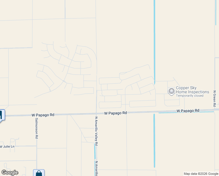 map of restaurants, bars, coffee shops, grocery stores, and more near 47676 West Mellen Lane in Maricopa