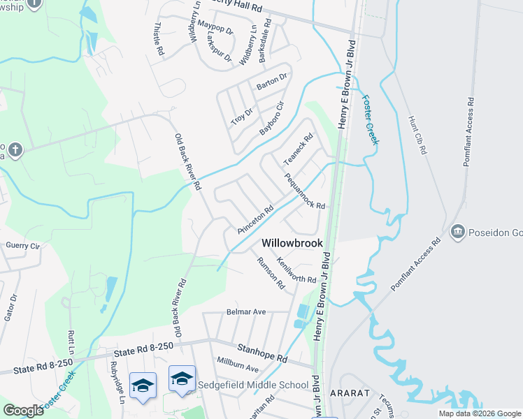 map of restaurants, bars, coffee shops, grocery stores, and more near 20 Delaware Road in Goose Creek