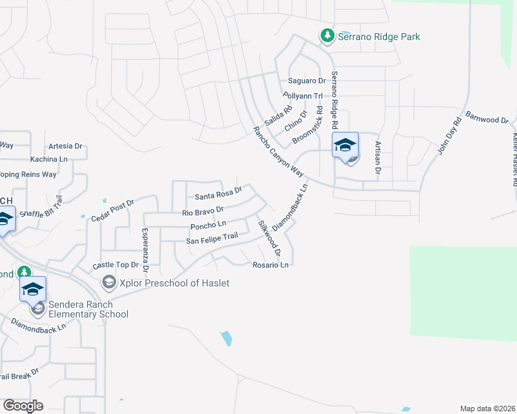 map of restaurants, bars, coffee shops, grocery stores, and more near 616 Poncho Lane in Haslet