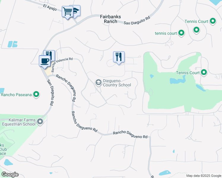 map of restaurants, bars, coffee shops, grocery stores, and more near 6035 Paseo Valencia in Del Mar