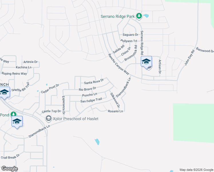 map of restaurants, bars, coffee shops, grocery stores, and more near 616 Poncho Lane in Haslet
