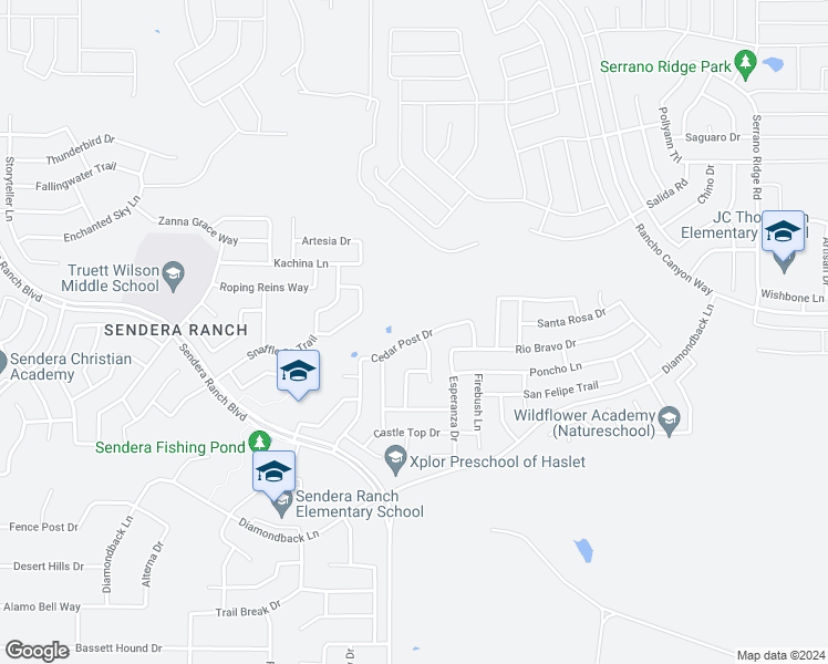 map of restaurants, bars, coffee shops, grocery stores, and more near 14237 Cedar Post Drive in Haslet