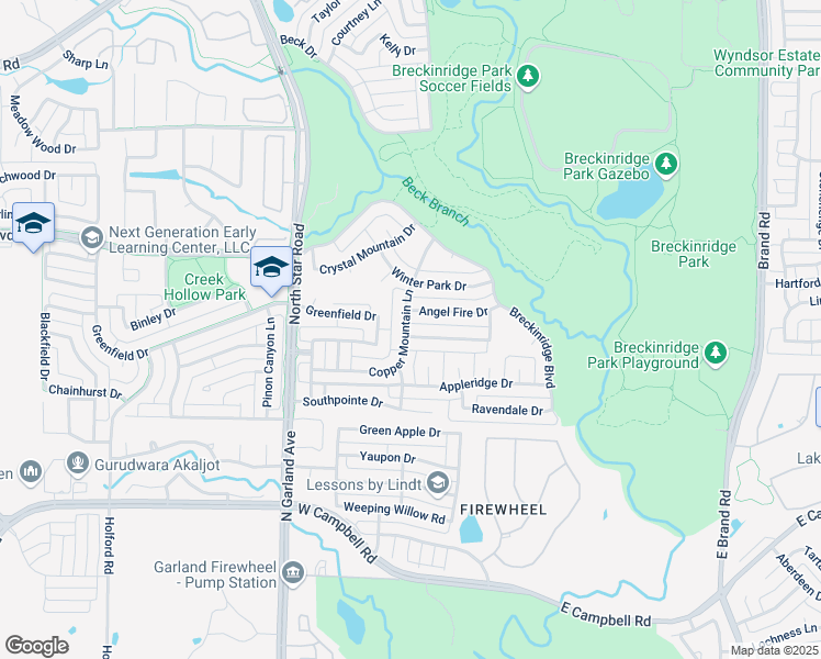 map of restaurants, bars, coffee shops, grocery stores, and more near 4600 Deer Valley Lane in Richardson