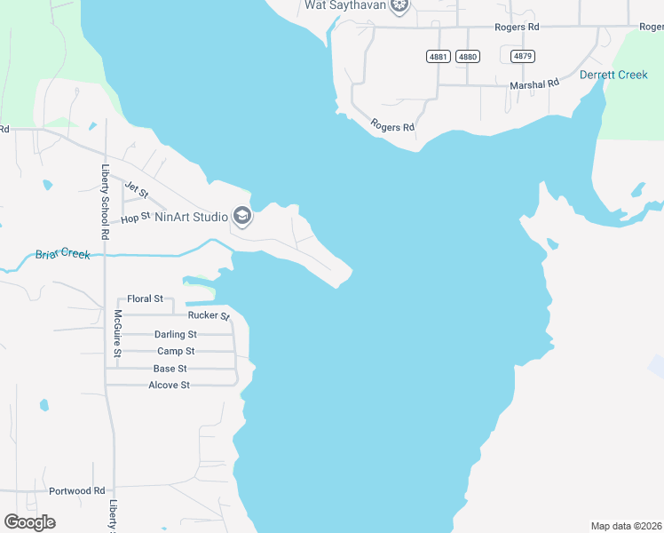 map of restaurants, bars, coffee shops, grocery stores, and more near 6750 Briar Road in Azle