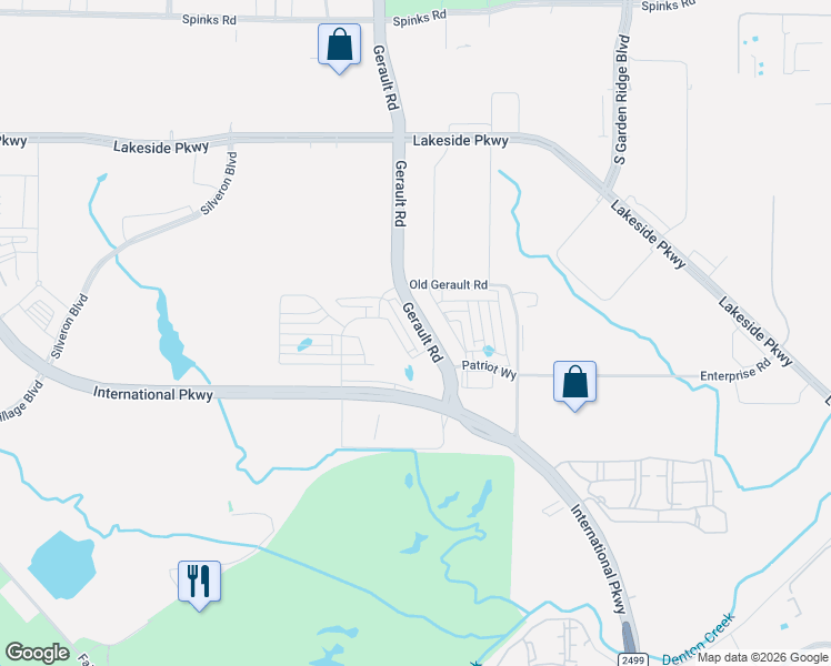 map of restaurants, bars, coffee shops, grocery stores, and more near 1355 Casselberry Drive in Flower Mound