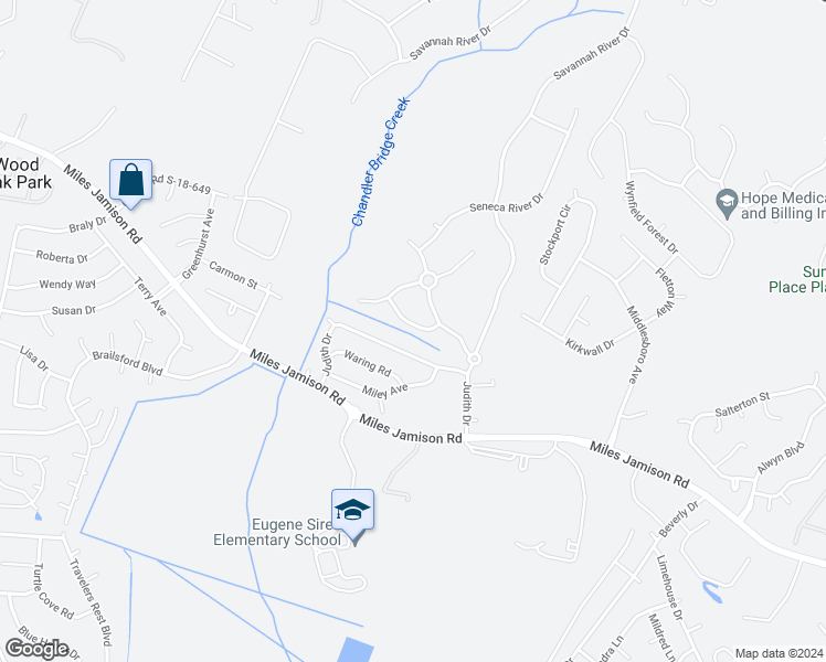 map of restaurants, bars, coffee shops, grocery stores, and more near 115 Lynches River Drive in Summerville