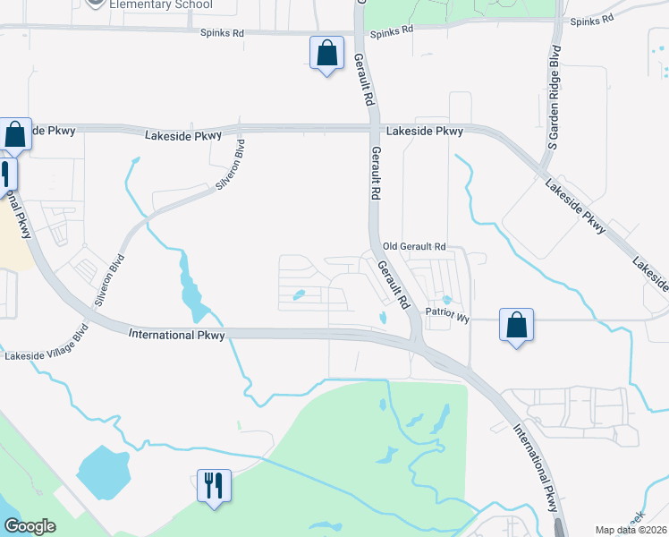 map of restaurants, bars, coffee shops, grocery stores, and more near 1170 Lake City Avenue in Flower Mound
