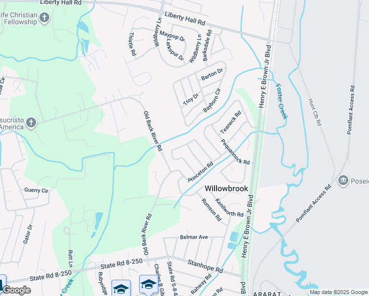 map of restaurants, bars, coffee shops, grocery stores, and more near 37 Delaware Road in Goose Creek