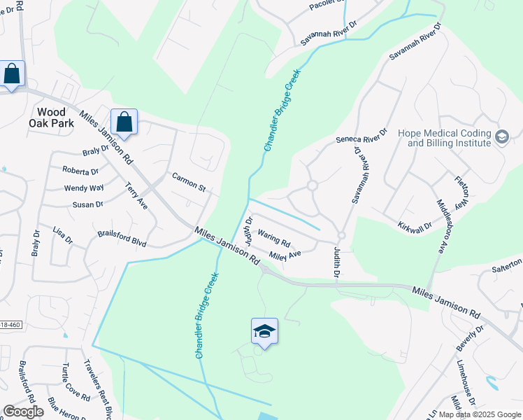 map of restaurants, bars, coffee shops, grocery stores, and more near 161 Black River Drive in Summerville