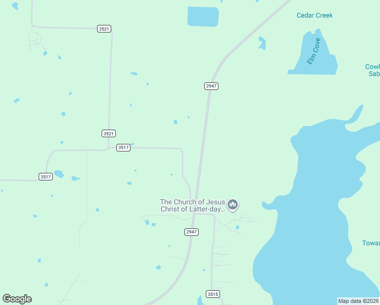 map of restaurants, bars, coffee shops, grocery stores, and more near 5736 Farm to Market Road 2947 in Quinlan