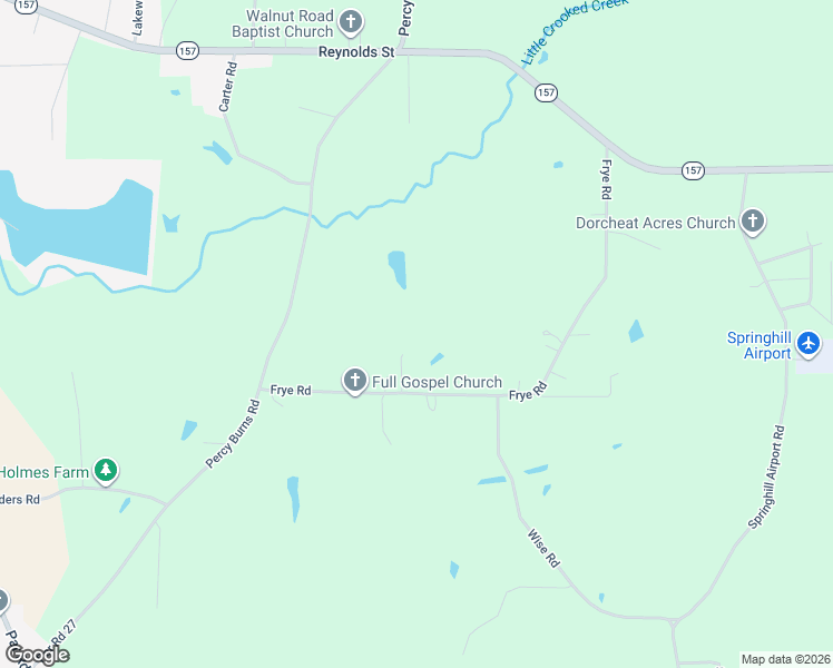 map of restaurants, bars, coffee shops, grocery stores, and more near 141 Rosewood Road in Springhill