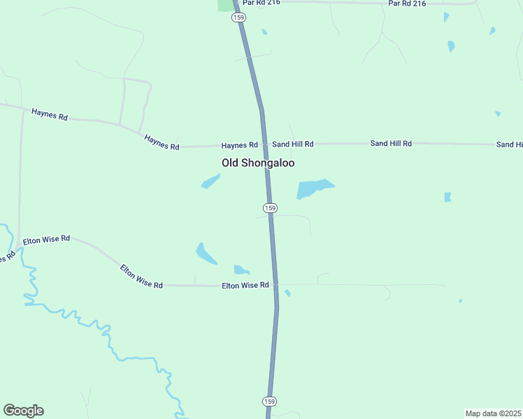 map of restaurants, bars, coffee shops, grocery stores, and more near 14392 Louisiana 159 in Shongaloo
