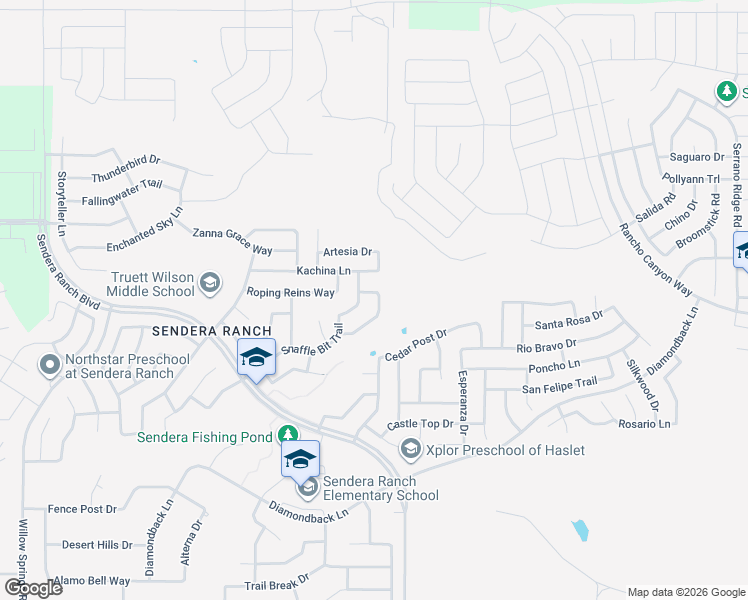 map of restaurants, bars, coffee shops, grocery stores, and more near 14309 Polo Ranch Court in Haslet