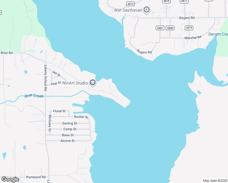 map of restaurants, bars, coffee shops, grocery stores, and more near 6804 Briar Road in Azle