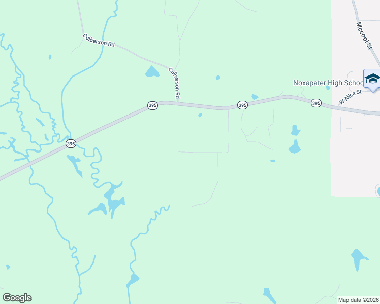 map of restaurants, bars, coffee shops, grocery stores, and more near Roy Bates Road in Noxapater