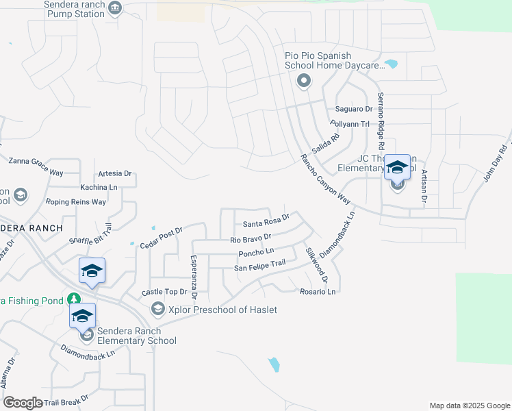 map of restaurants, bars, coffee shops, grocery stores, and more near 816 San Miguel Trail in Haslet
