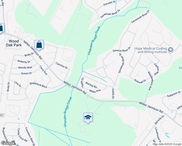 map of restaurants, bars, coffee shops, grocery stores, and more near 151 Black River Drive in Summerville