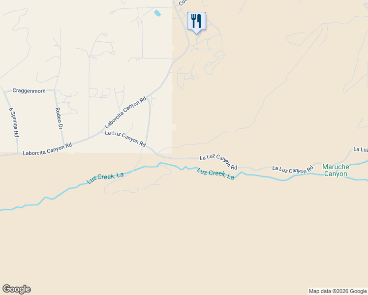 map of restaurants, bars, coffee shops, grocery stores, and more near 1-37 Rolling Hills Rd in La Luz