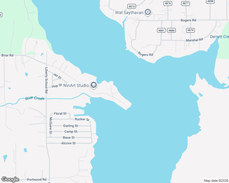 map of restaurants, bars, coffee shops, grocery stores, and more near 6804 Briar Road in Azle
