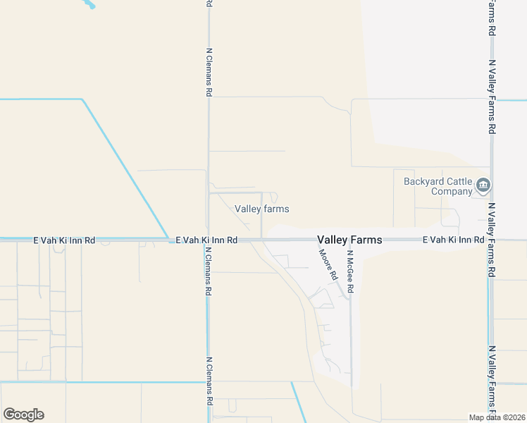 map of restaurants, bars, coffee shops, grocery stores, and more near 10650 East Vah Ki Inn Road in Coolidge