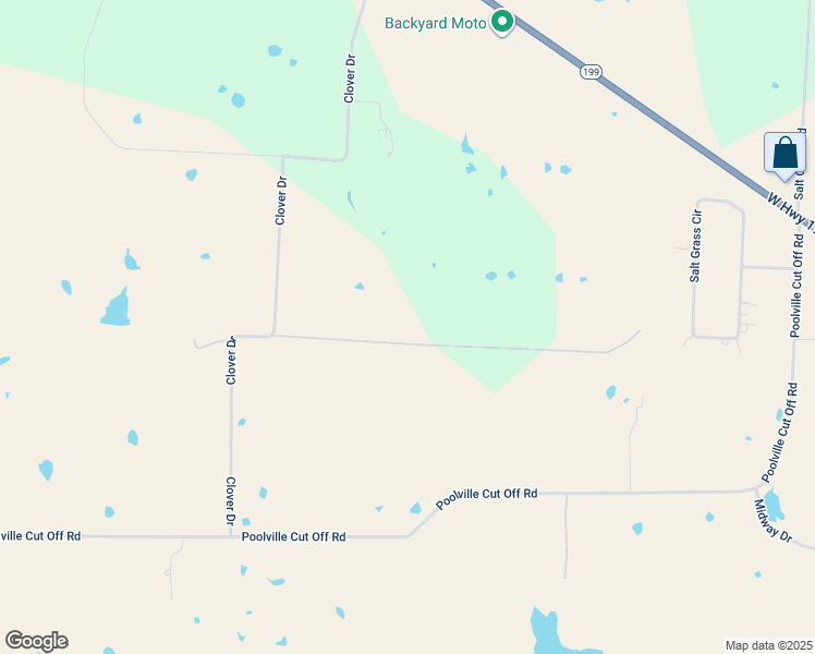 map of restaurants, bars, coffee shops, grocery stores, and more near 1291 Clover Drive in Poolville
