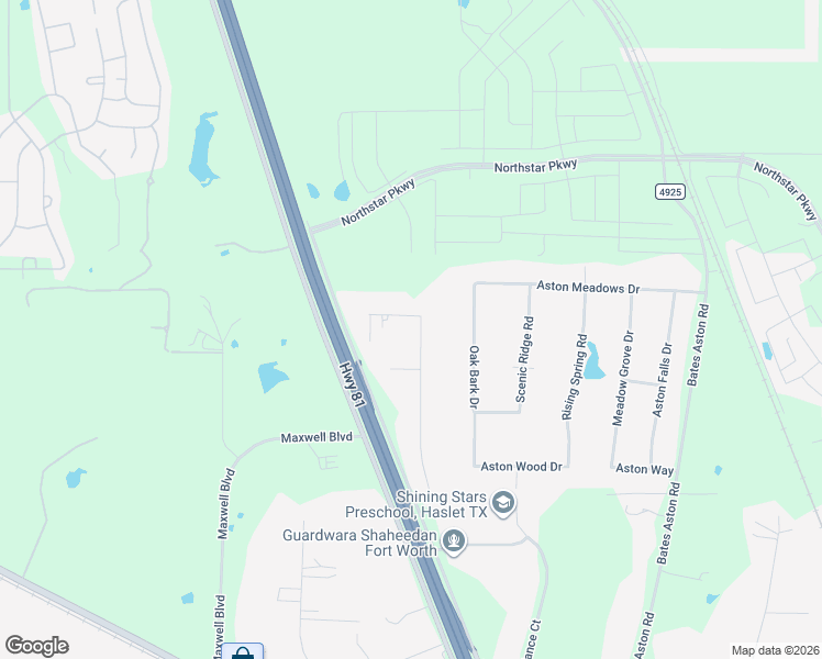map of restaurants, bars, coffee shops, grocery stores, and more near 14240 Santa Fe Court in Haslet