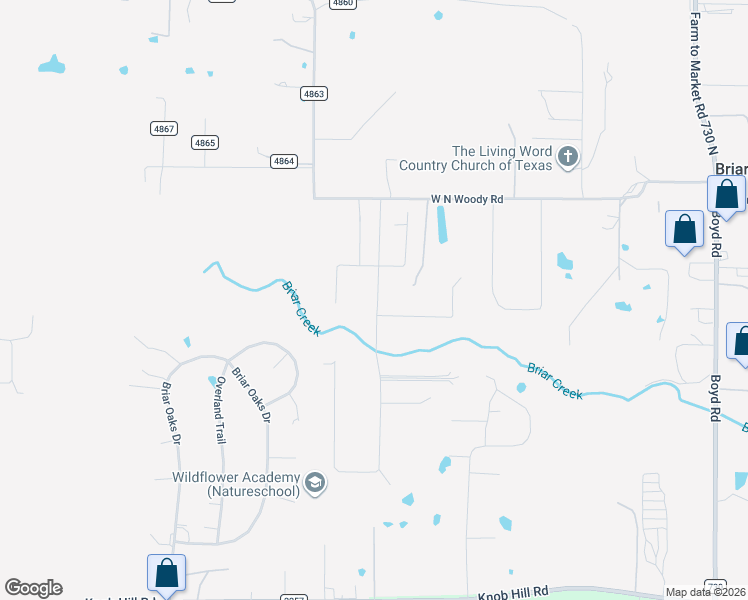 map of restaurants, bars, coffee shops, grocery stores, and more near 436 Christian Way in Azle