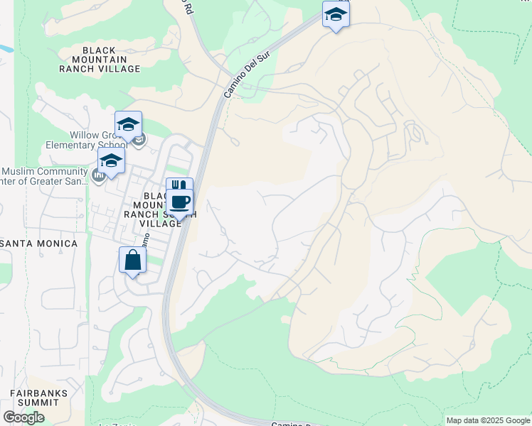 map of restaurants, bars, coffee shops, grocery stores, and more near 7975 Villas in San Diego