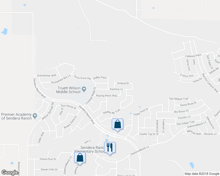 map of restaurants, bars, coffee shops, grocery stores, and more near 1100 Diablo Pass in Haslet
