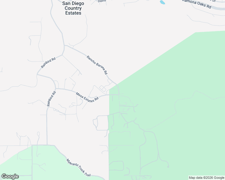 map of restaurants, bars, coffee shops, grocery stores, and more near 25389 Rancho Barona Road in Ramona