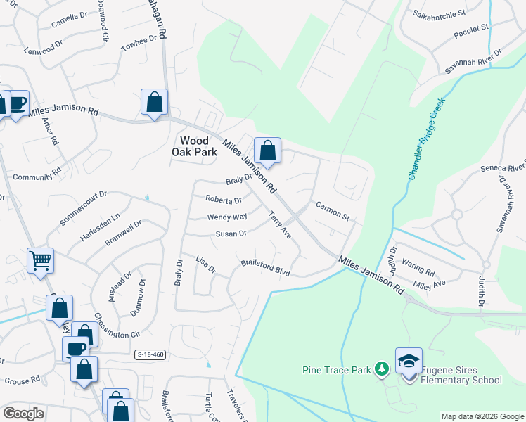 map of restaurants, bars, coffee shops, grocery stores, and more near 110 Terry Avenue in Summerville