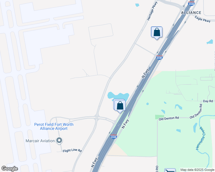 map of restaurants, bars, coffee shops, grocery stores, and more near Heritage Parkway in Fort Worth