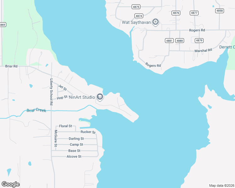 map of restaurants, bars, coffee shops, grocery stores, and more near 6826 Briar Road in Azle