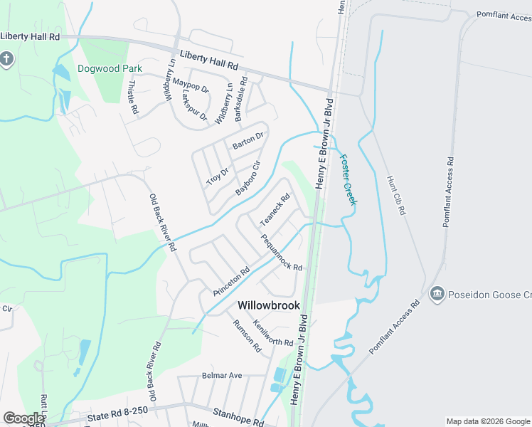 map of restaurants, bars, coffee shops, grocery stores, and more near 8 Teaneck Road in Goose Creek