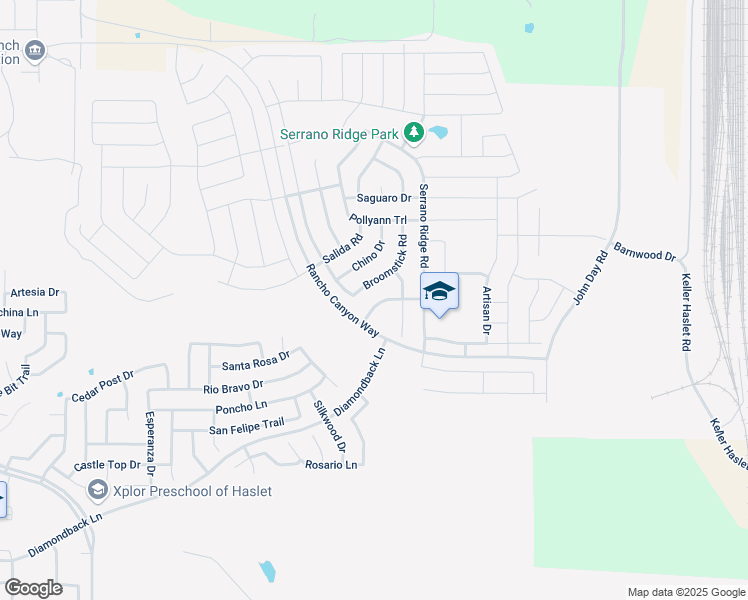 map of restaurants, bars, coffee shops, grocery stores, and more near 544 Bromeliad Drive in Haslet