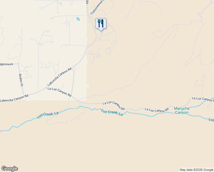 map of restaurants, bars, coffee shops, grocery stores, and more near 37 Rolling Hills Rd in La Luz
