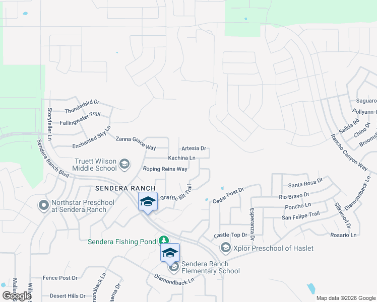 map of restaurants, bars, coffee shops, grocery stores, and more near 1241 Artesia Drive in Haslet