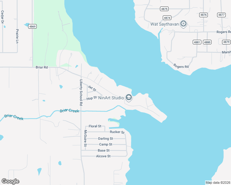 map of restaurants, bars, coffee shops, grocery stores, and more near 7032 Briar Road in Azle