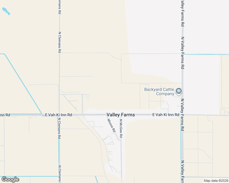 map of restaurants, bars, coffee shops, grocery stores, and more near 11046 East Vah Ki Inn Road in Valley Farms
