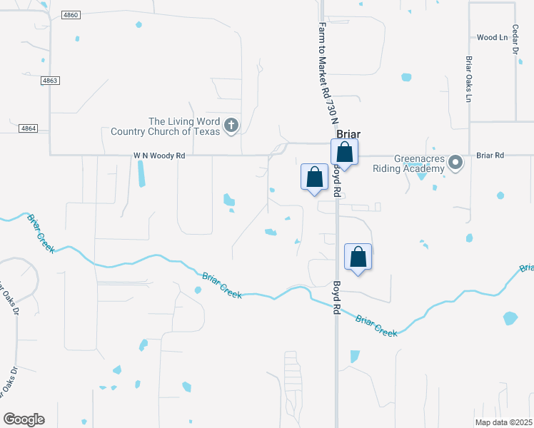 map of restaurants, bars, coffee shops, grocery stores, and more near 220 Davis Ford Lane in Azle